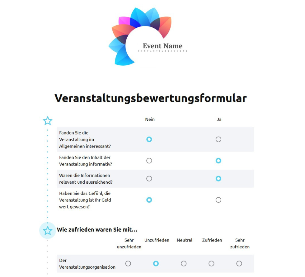 Events — Feedback-Formulare für Events