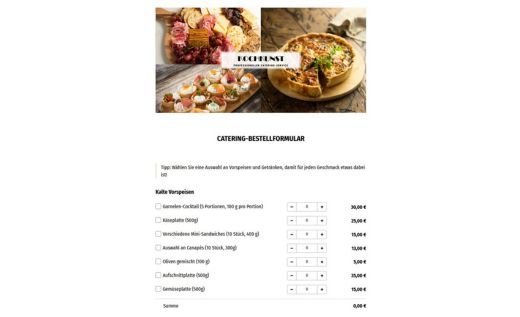 Catering-Bestellformular