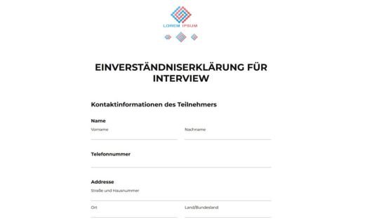 Interview-Einverständniserklärung