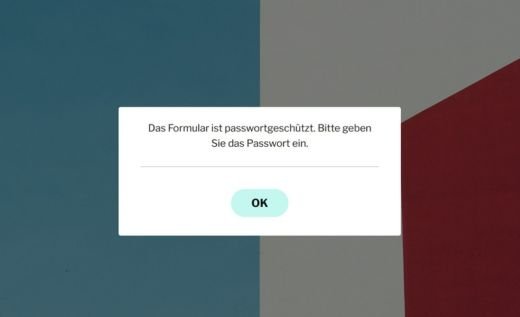 Veranstaltungsanmeldung mit Passwort